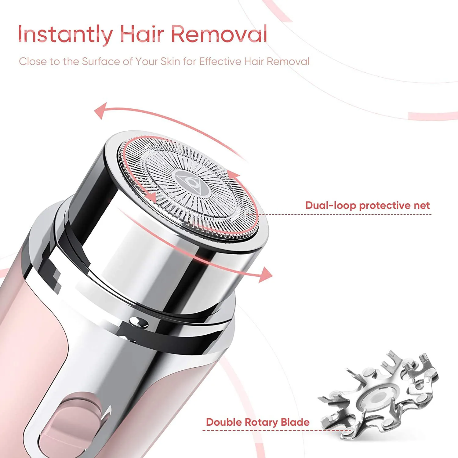 Best Mini Size Painless Electric Facial Hair Removal Shaver For Woman Epilator Hair Remover