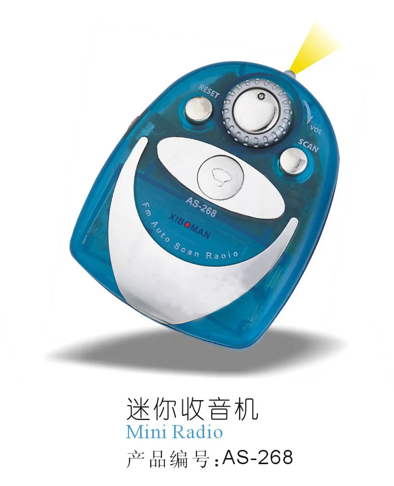 Portable Mini FM Radio Good Good Gift Portable Mini Radio With Mini light Cartoon Penguin Radio