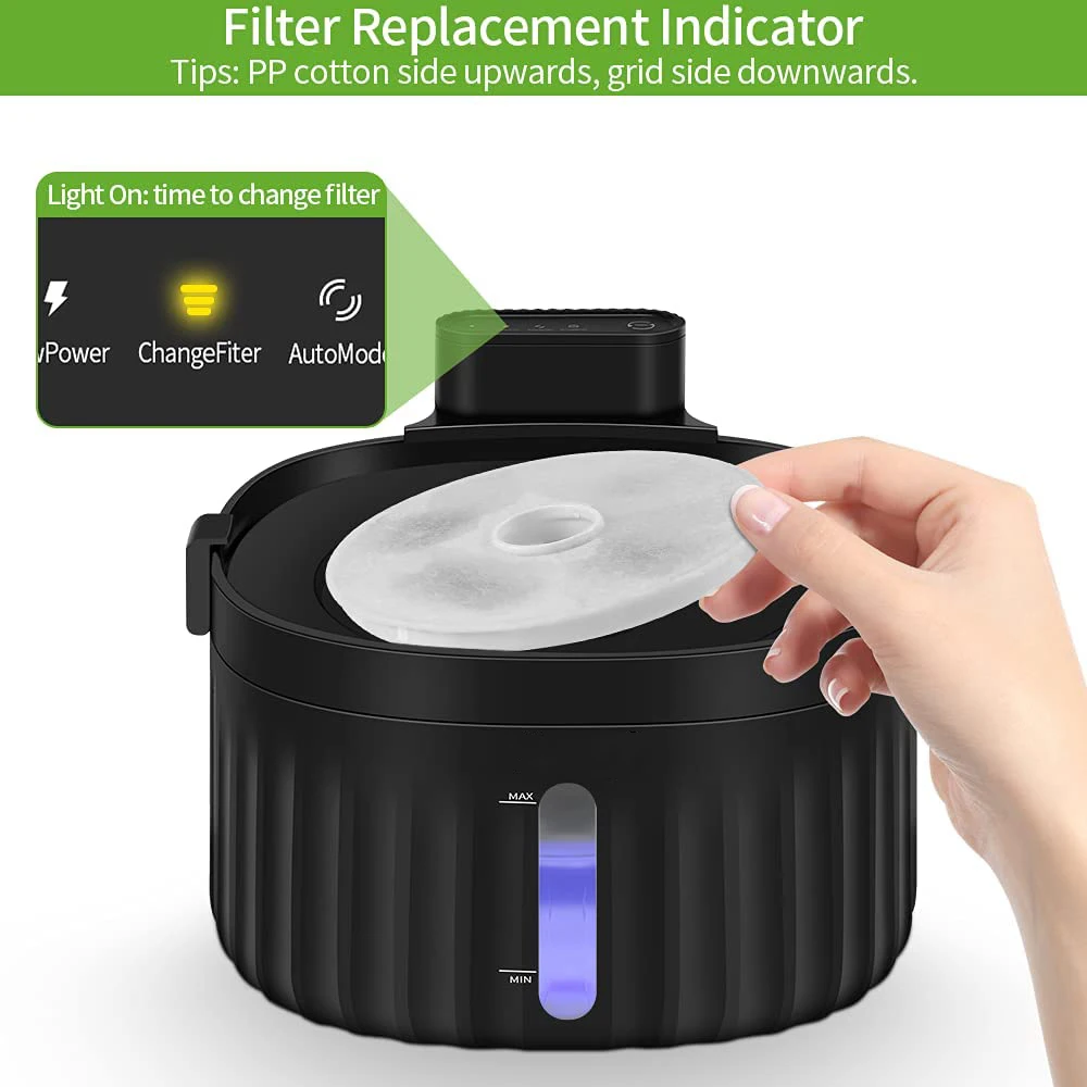 Водный фонтан для кошек на батарейках, водный фонтан для домашних животных с инфракрасным датчиком движения, бесшумный водный фонтан для кошек объемом 2 л