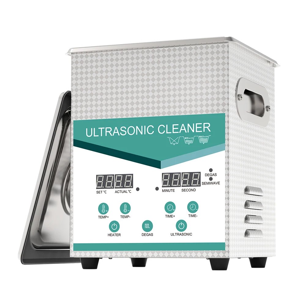 Для очков оптическая очистка линз 2 л ультразвуковой резервуар для ванны 60 Вт нагреватель 100 Полуволновая функция Дегазирования
