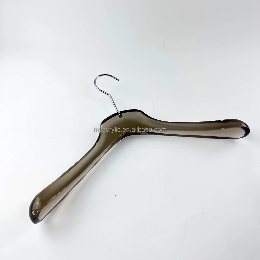 Акриловые вешалки прозрачные Нескользящие с цветным крючком из хромированной стали для хранения одежды