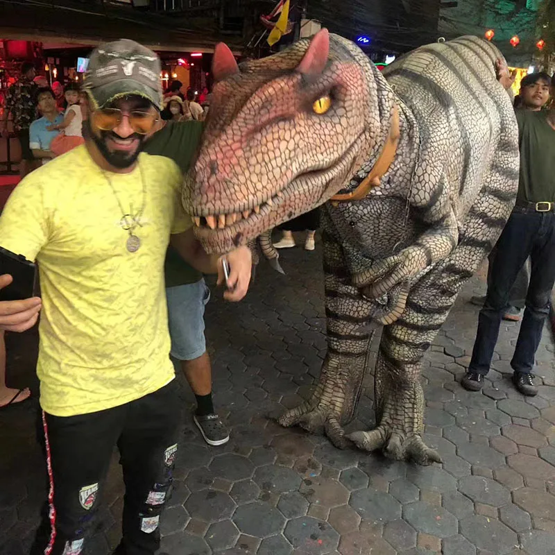 Hot Sale Animatronic hidden legs dinosaur wearable costume for park