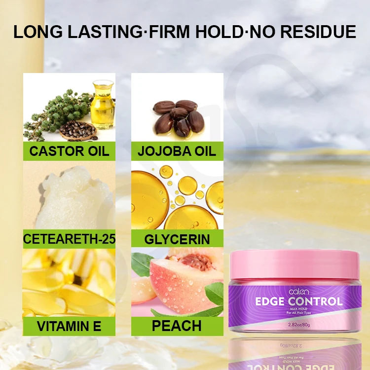 Best Vendor Private Labeling Extreme Hold Natural Edge Control with Edge Brush