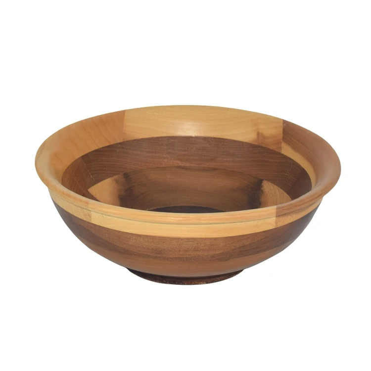 Wholesale Natural Wooden Dough Bowl Wooden Kitchen Round Acacia Coconut Style Salad Bowl