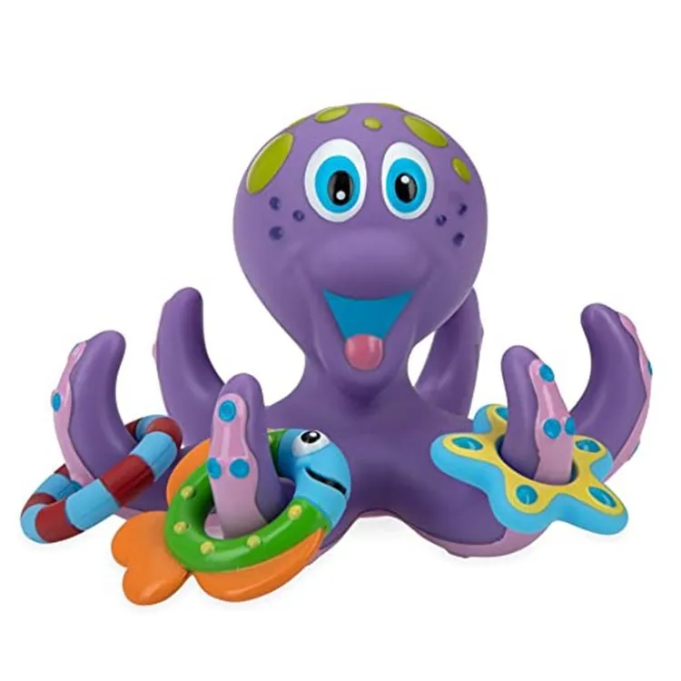 
Wholesale Baby Bathtime Shower Toys Game Purple Octopus Baby Bath Toy 