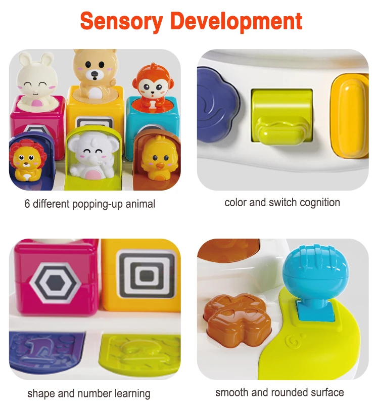 Juguetes para montessori сенсорные детские всплывающие животные игрушки для активного обучения Развивающие детей