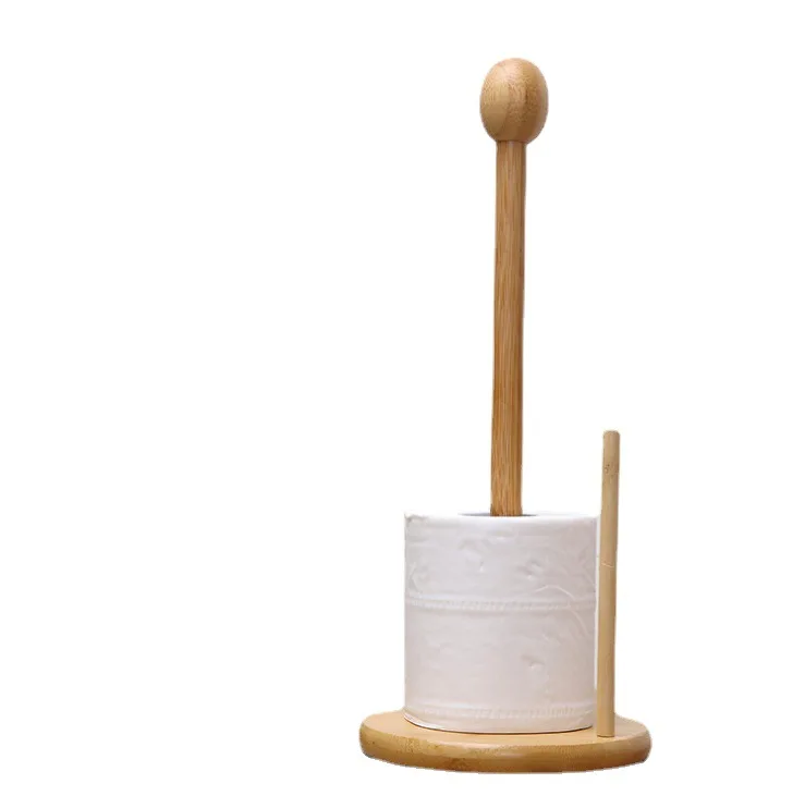 Customized High Quality Bamboo Mug Rack Tree Organic 6 Hooks stand Bamboo Mug Holder Mug Stand Coffee Cup Dryer