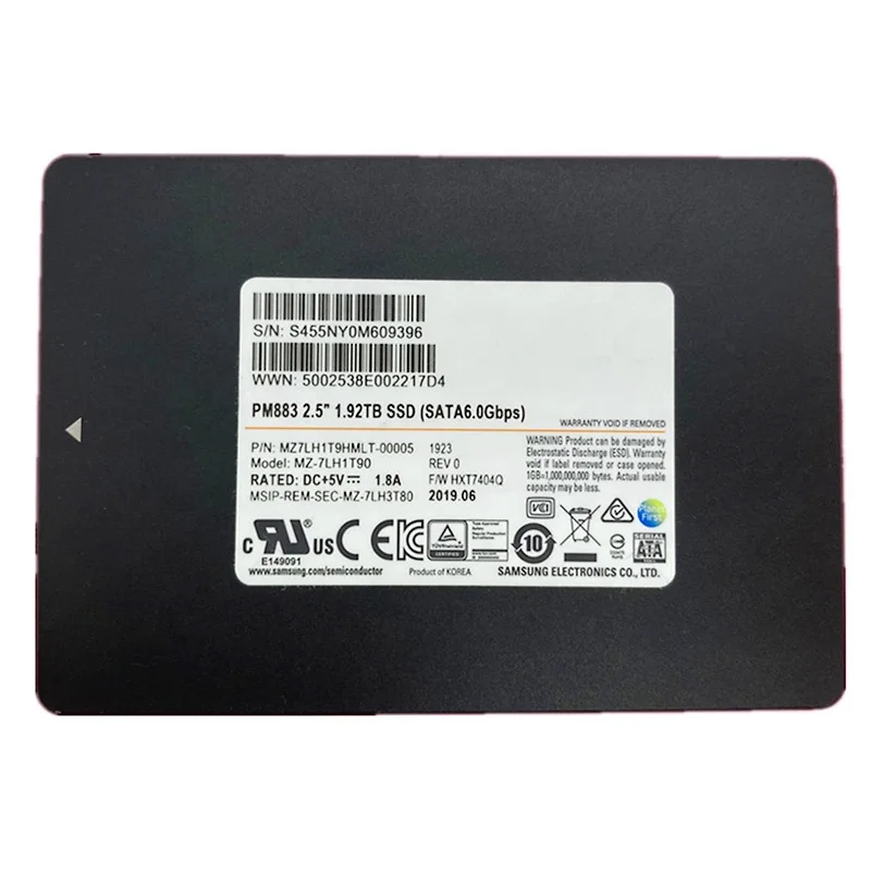 Brand new PM883 1.92TB SATA 6Gb/s 2.5-Inch Enterprise SSD MZ7LH1T9HMLT