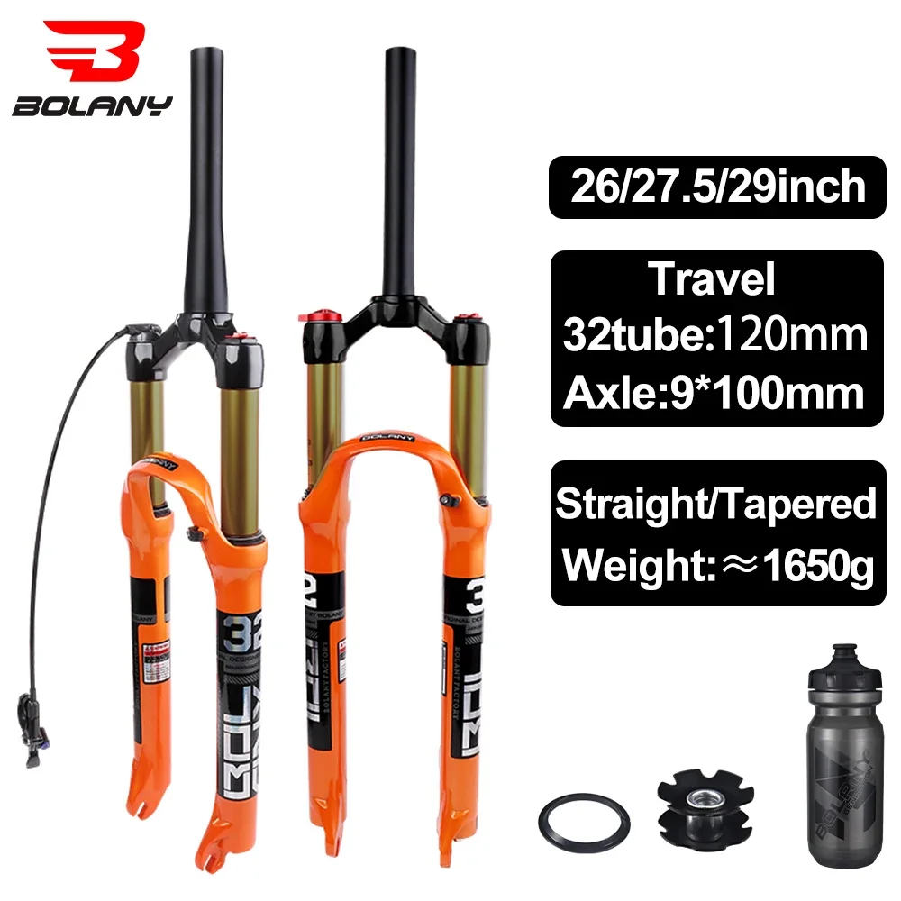 Bolany MTB вилка из магниевого сплава пневматическая подвеска 26 27 5 29 дюймов 32 HL rl100 мм велосипедная Блокировка для велосипеда аксессуары
