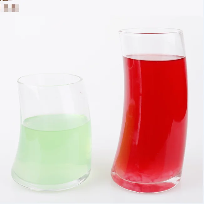 Artificial blown crescent glass fruit juice milkshake glass creative sail type beer glass