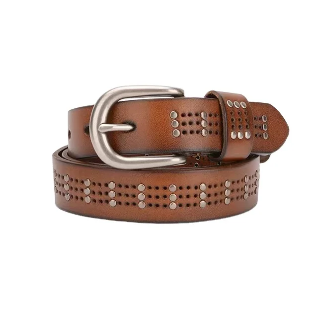 belts leather men and women genuine leather belts classic and casual for jeans custom belts full with studs rivets