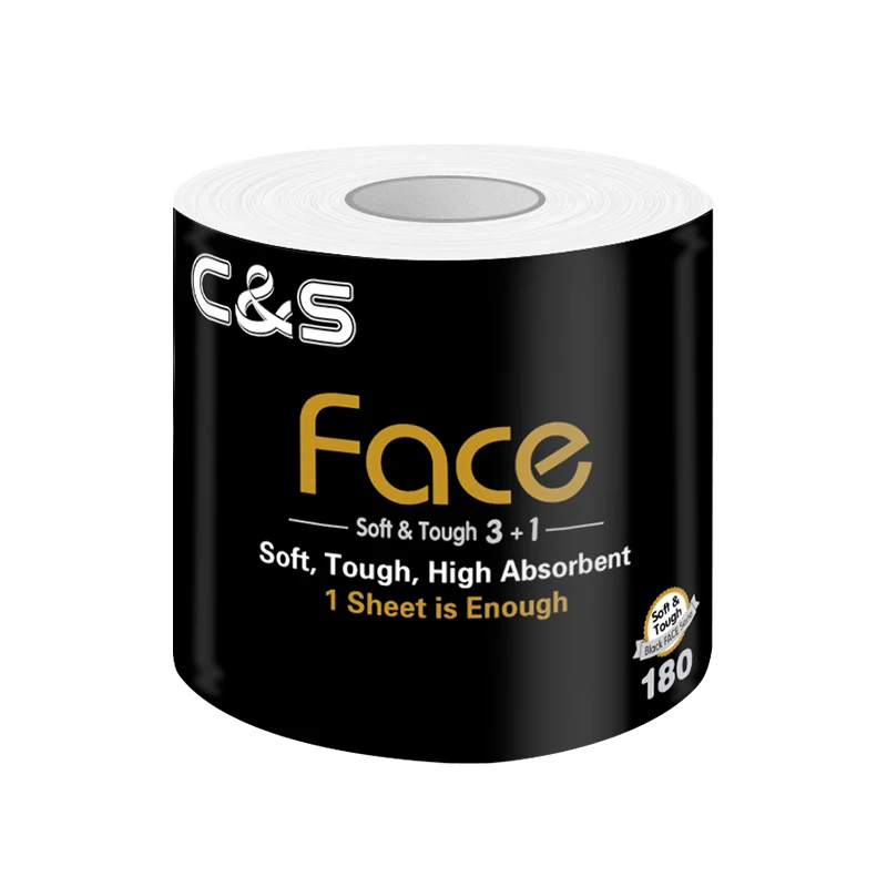 Customized Logo Ultrathick Virgin Wood Pulp Tissue Strong Texture Tissue Roll Paper