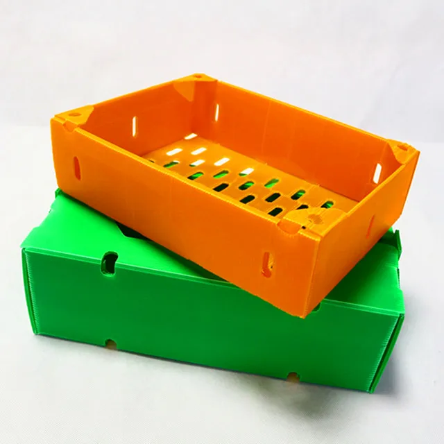 Box Corriboard Corrugated Plastic Agriculture Plastic Fruit Screen Printing / Digital Printing Party Sushi Fruit Box 1 Ton