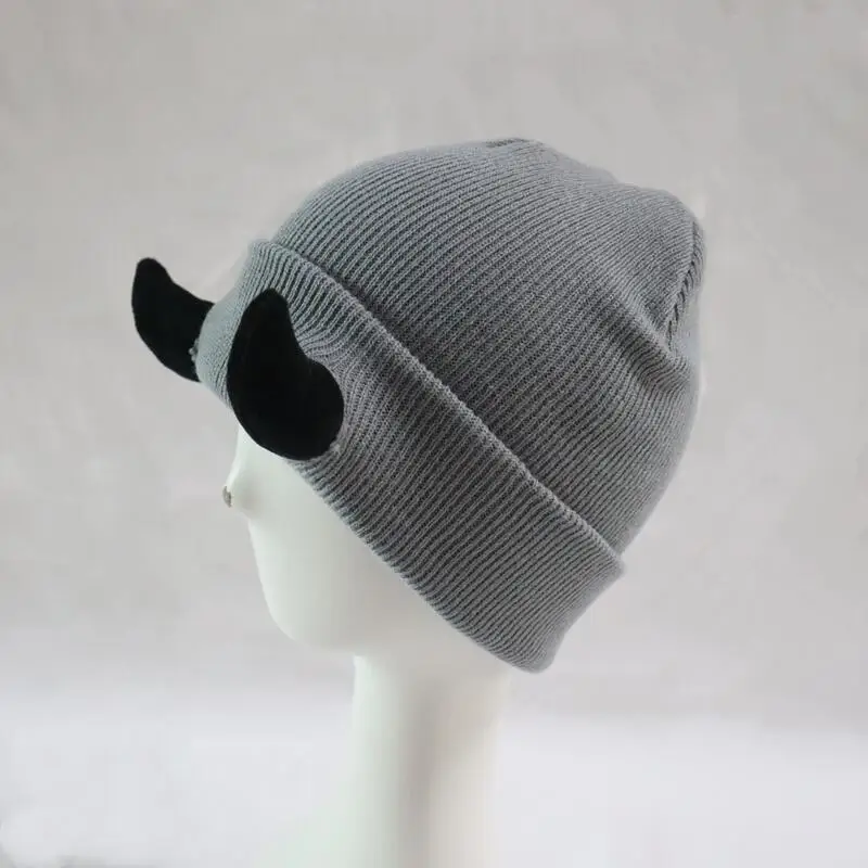 Devil Horn Knitted Beanie Hat For Adult  Halloween Demon Horns Cap  Winter Warm Hip Hop Hat For Indoor Outdoor