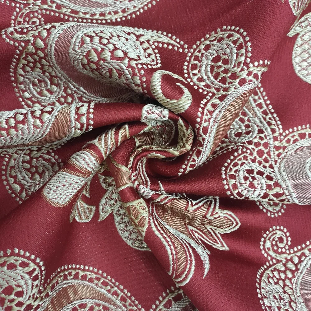 Classic design style high quality Russian brocade jacquard curtain fabric for living room