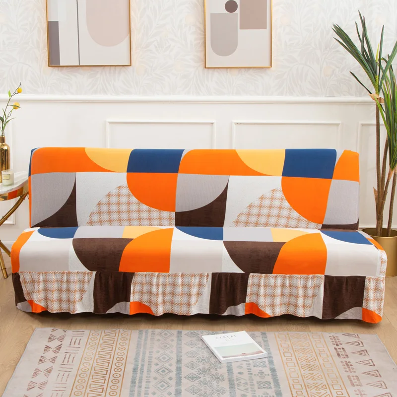 Sofa Covers with Skirt New Printed All-Inclusive  Soft couch cover Modern slipcover stretch elastic 1234 seater knit spandex
