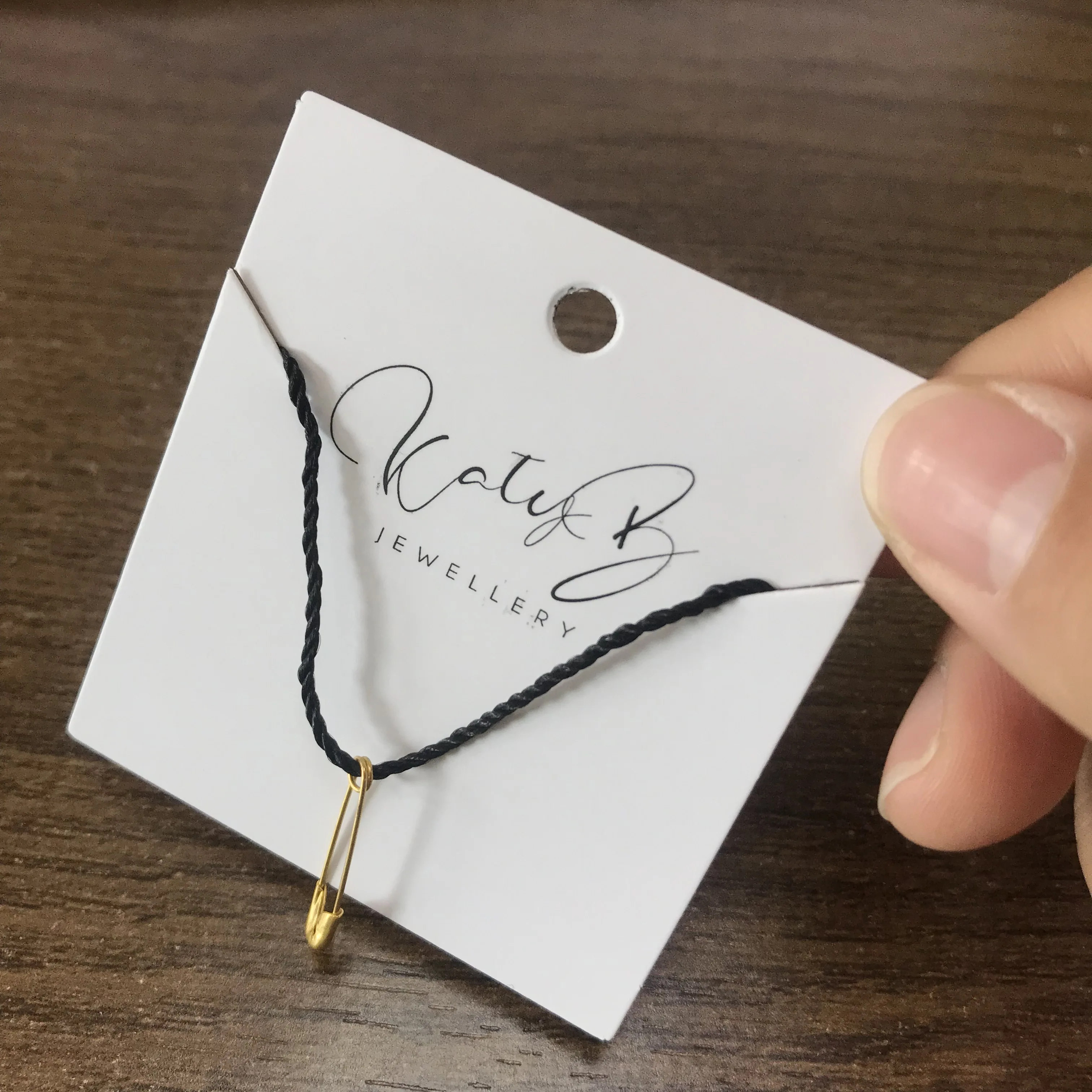 Guangzhou customized The new color folding jewelry tag, necklace label, earring swing  hang tag