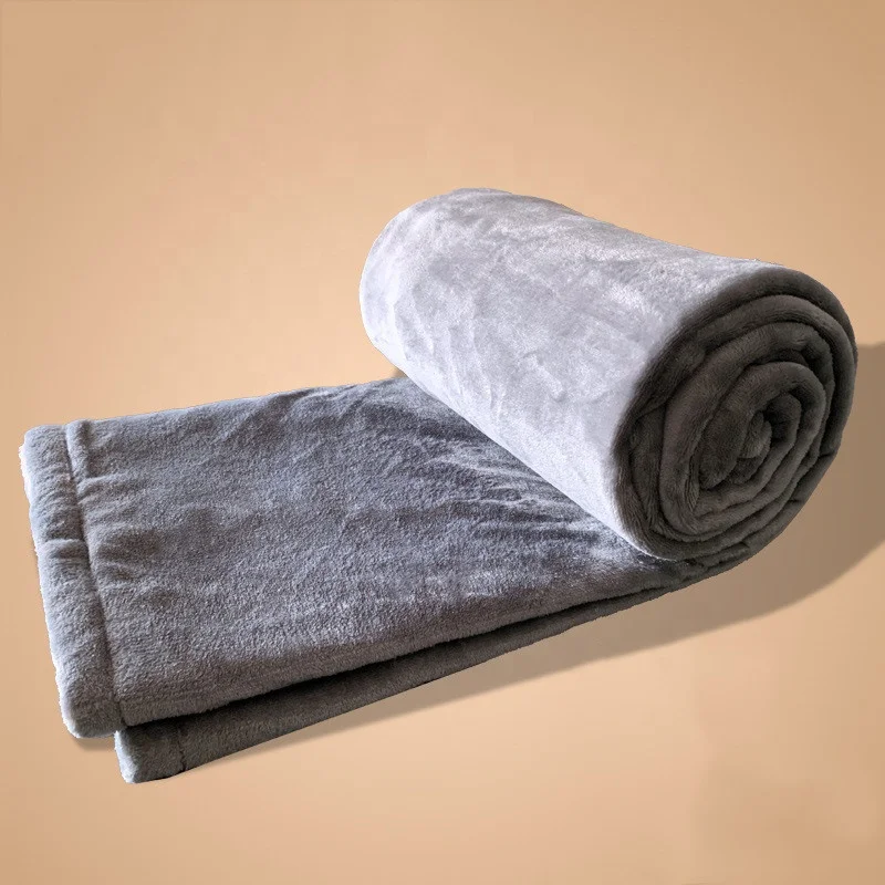 Customized LOGO Soft Plush Washable  Reversible Flannel Throw Electric Heated Blanket