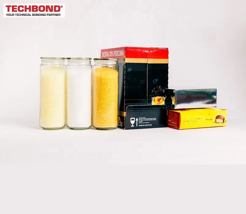 TECHBOND HM-821 термоплавкий клей, используемый для запечатывания картона с высокоскоростной автоматической линией