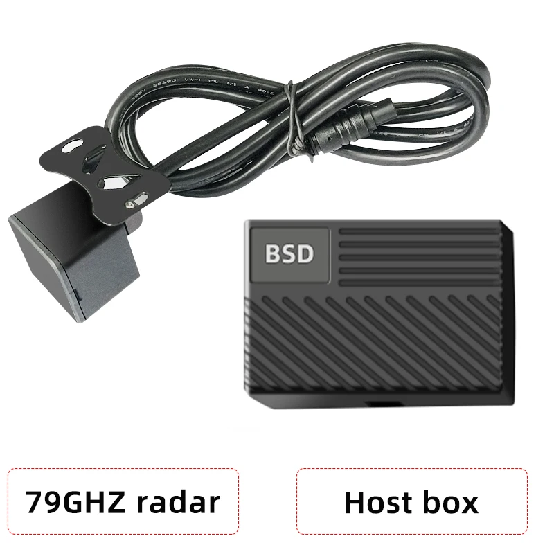 Car universal bsd blind spot detection system 79GHz no drilling bsm Bicolor lamp early warning Lane Change assistance system bsa