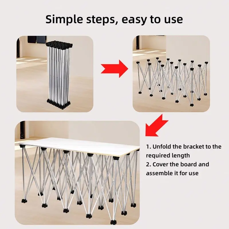 Multi functional telescopic folding spider leg workbench, operating table, tripod stand, 10 support legs