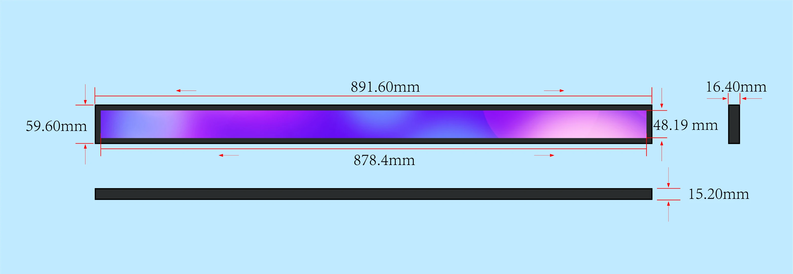 Shelf Advertising Screen Strip Type 35 inch Ultra Wide Screen Supermarket Shelf Edge Stretch Bar Lcd Display