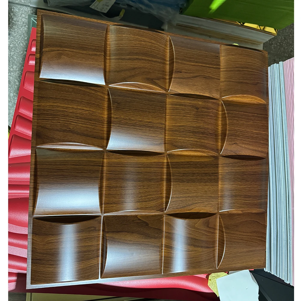 Bulk buy interior panel de parede 3d wall cladding waterproof soft 1mm thicknesses 3d wall panels wood grain