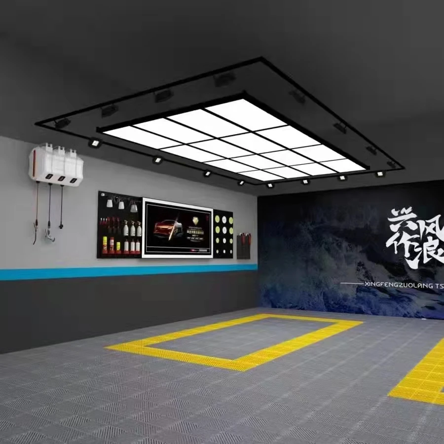 Anti-Slip High Quality Protection Mats Portable Tent Interlocking Plastic Flooring for Garage Car Wash Room Floor Tiles