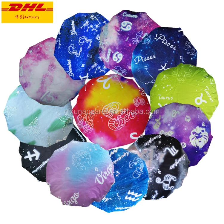 Sample free women hair sign zodiac bonnets