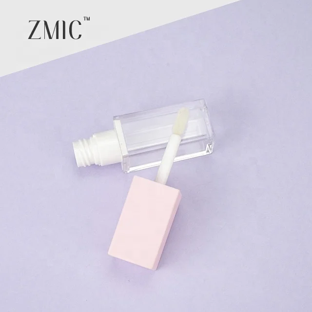7ml lip gloss tubes custom logo empty lip gloss containers pink yellow top lid small lip gloss containers