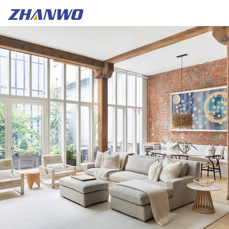 European Double Panels Swing Style Hurricane Impact Windows Casement