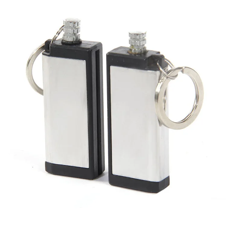 Outdoor Portable Fire Starter Flint Striker,Stainless Steel Camping Keychain Lighter,Survival Permanent Cylindrical Match