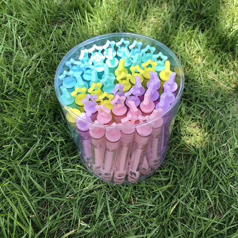 Colorful shake bubble stick children water bubble toy Party Favors Heart Wand Bubble Stick Toys