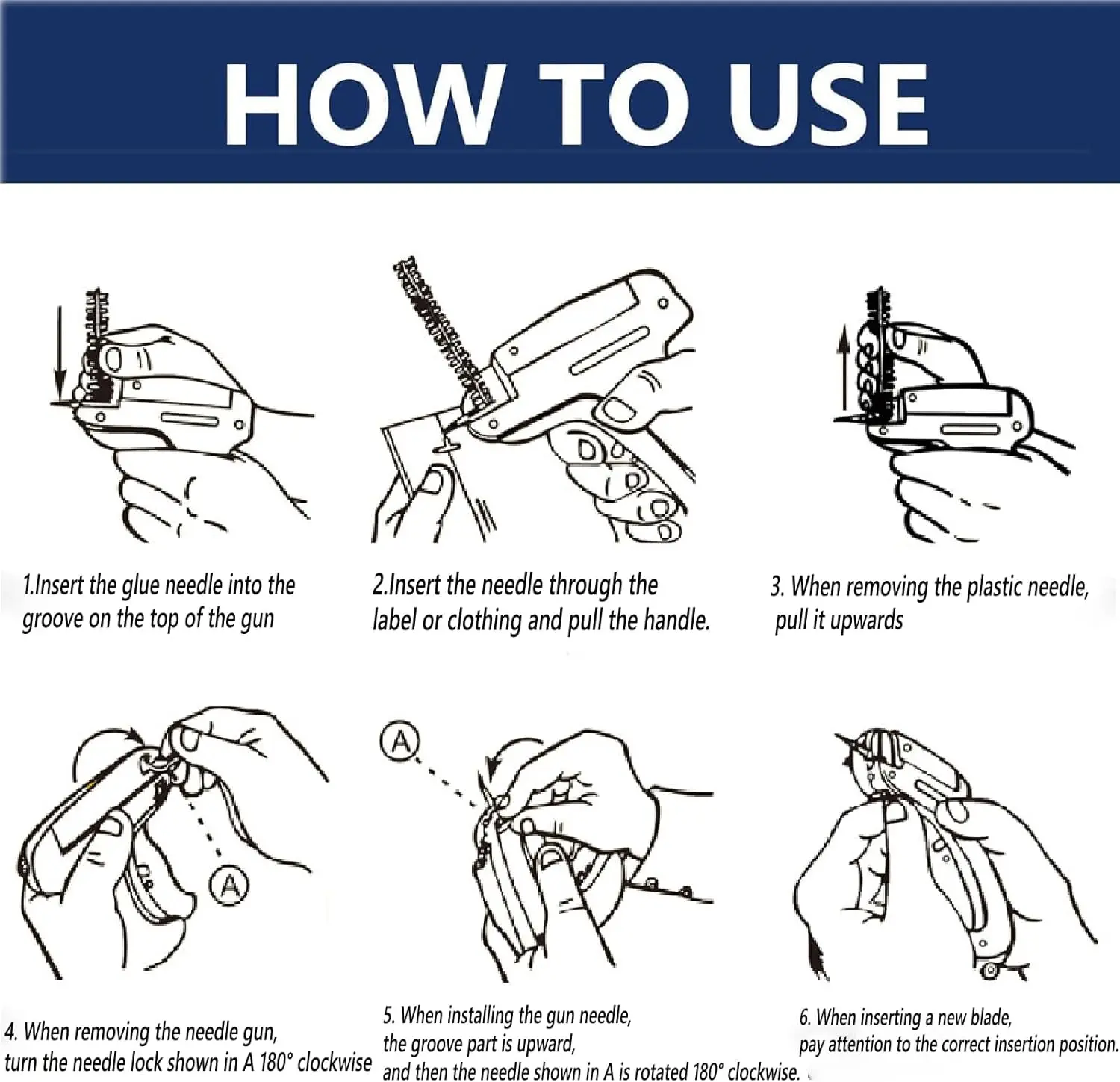 Garment Micro Space Standard Tag Pin Attached Gun for Labels