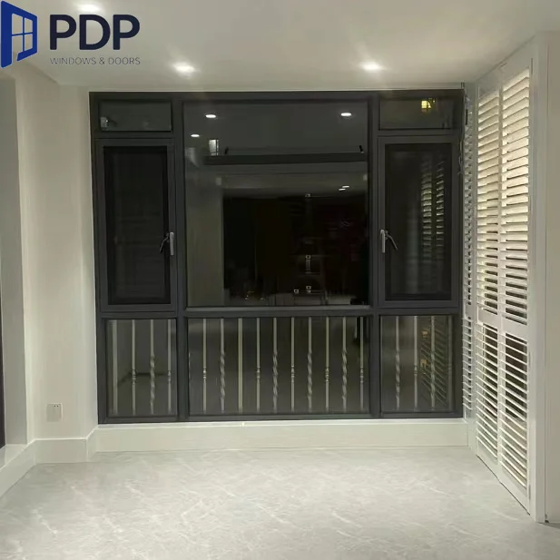 Aluminum Alloy Casement Outward Windows Flyscreen Security Stainless Steel Frame Netting Exterior Outdoor Use Horizontal Opening