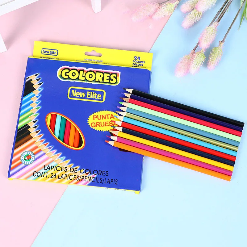 Color Pencil set 12/18/24/36 Color Children students paint with oil-based markers