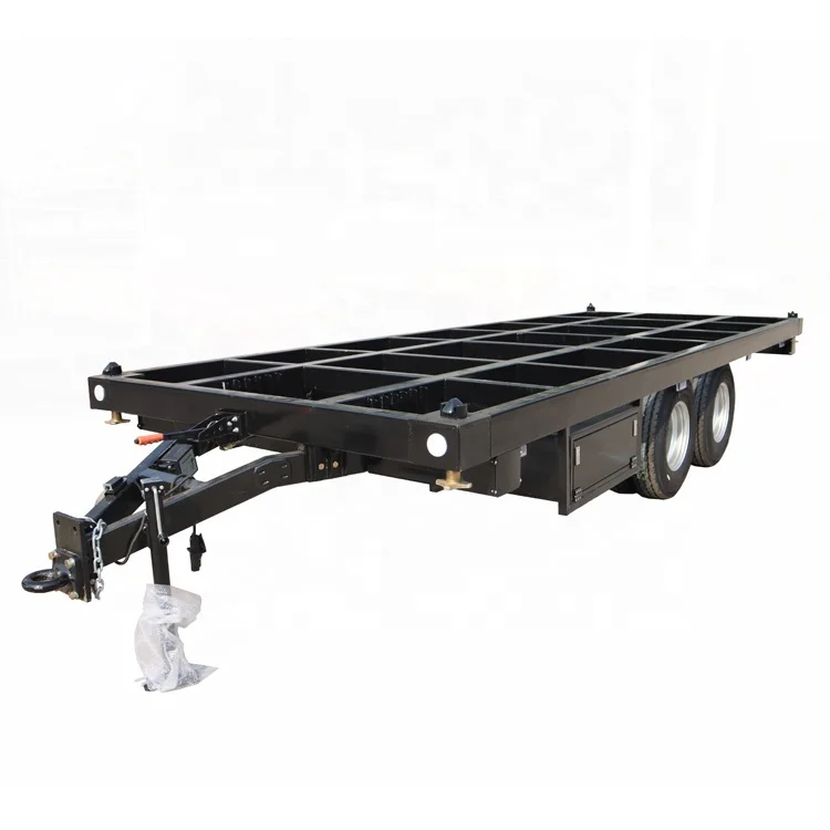 20ft 40ft Expandable Container House With Trailer Shipping Container Chassis