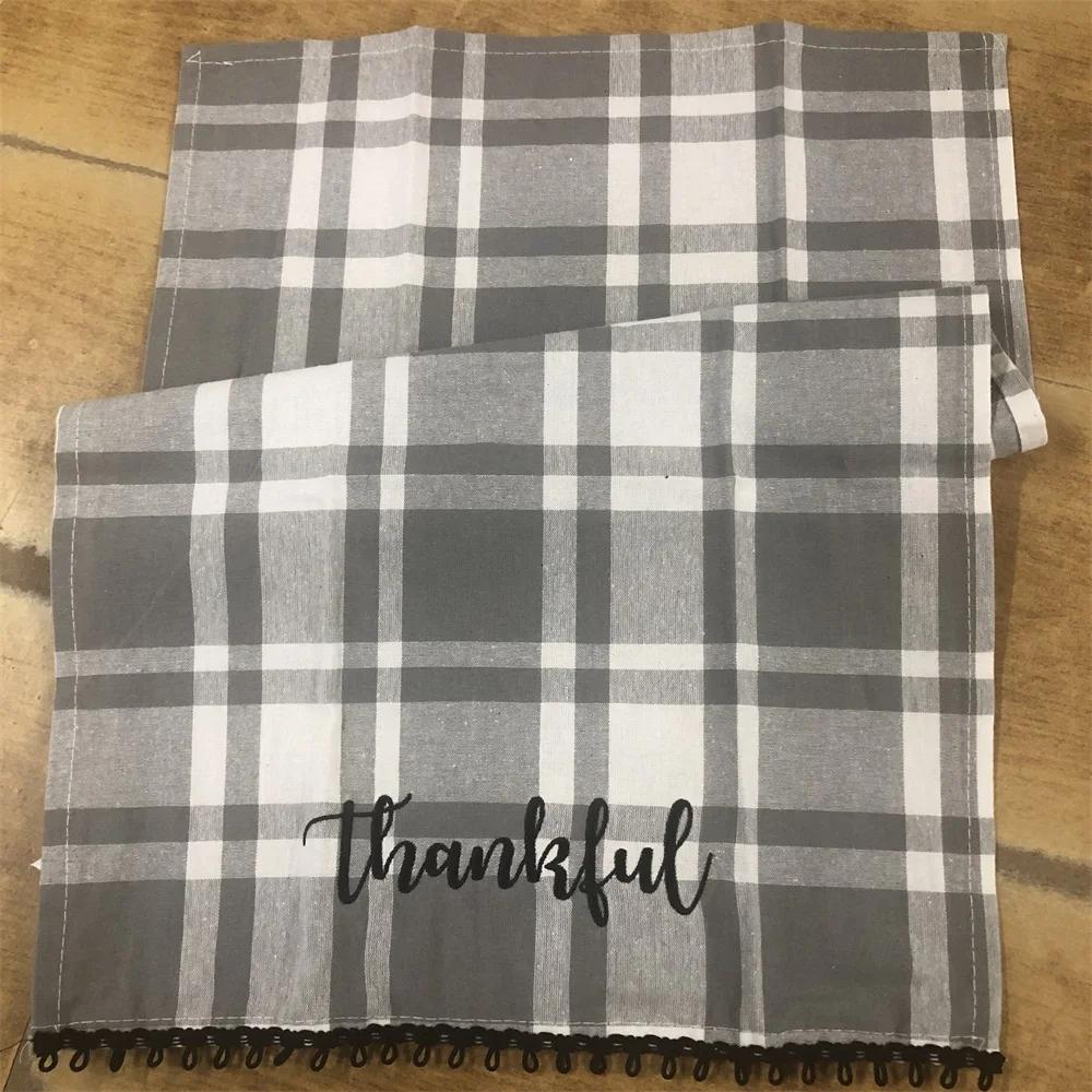 
100%cotton printed embroidery dish cloth kitchen towel with silicone pot holder heat resistant 420F kitchen set 