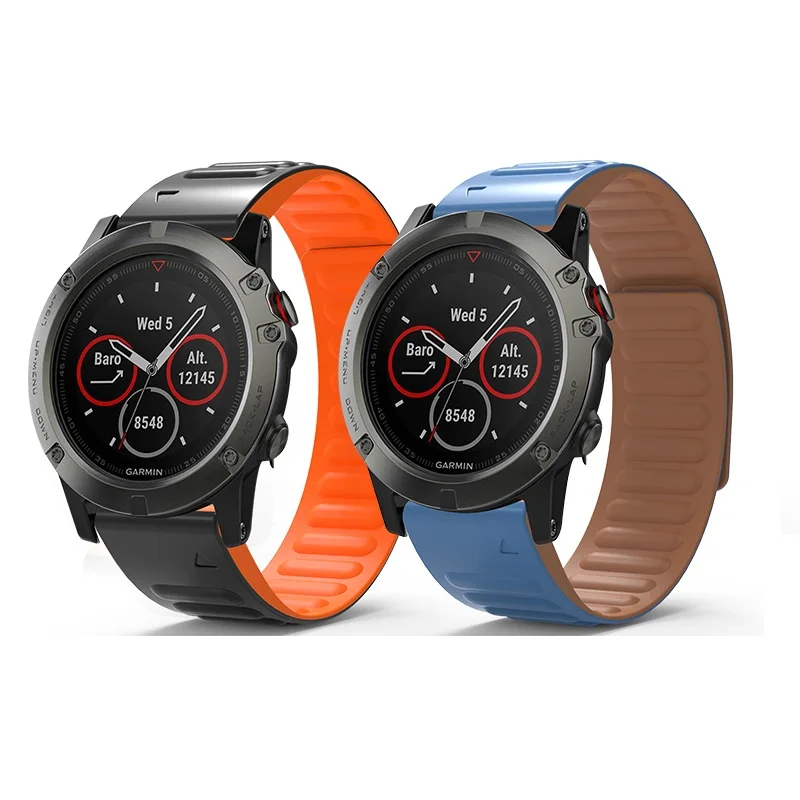 Kovida Wholesale Silicone Magnetic Strap Smart Watch Wristband for Fenix 5 Plus Garmin Fenix 6 Band