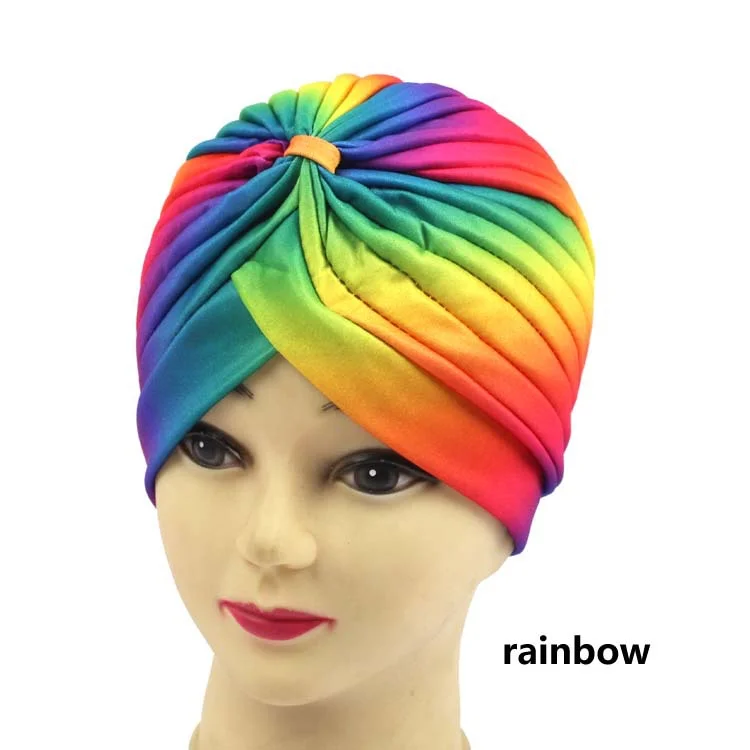 New Women Crinkle Twist Turban Hat Muslim Cotton Turbante Islamic Hijab Headscarf Arab Head wraps Indian Bonnet