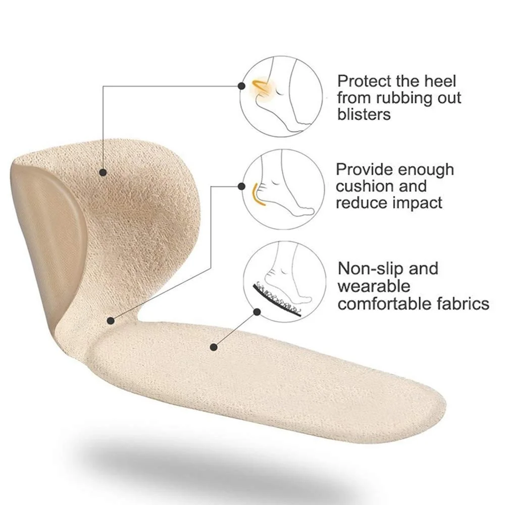Women Men Loose Shoes Heel Grips Liner Cushions Inserts Heel Pads Snugs Durable and washable Prevent Heel Slip Blister