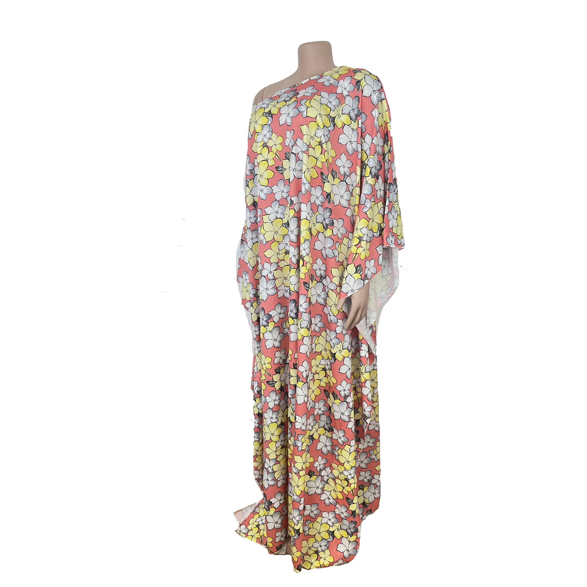 2022 Islamic clothing fashion flower wedding dress casual long women African abaya kaftan style robe multiple color