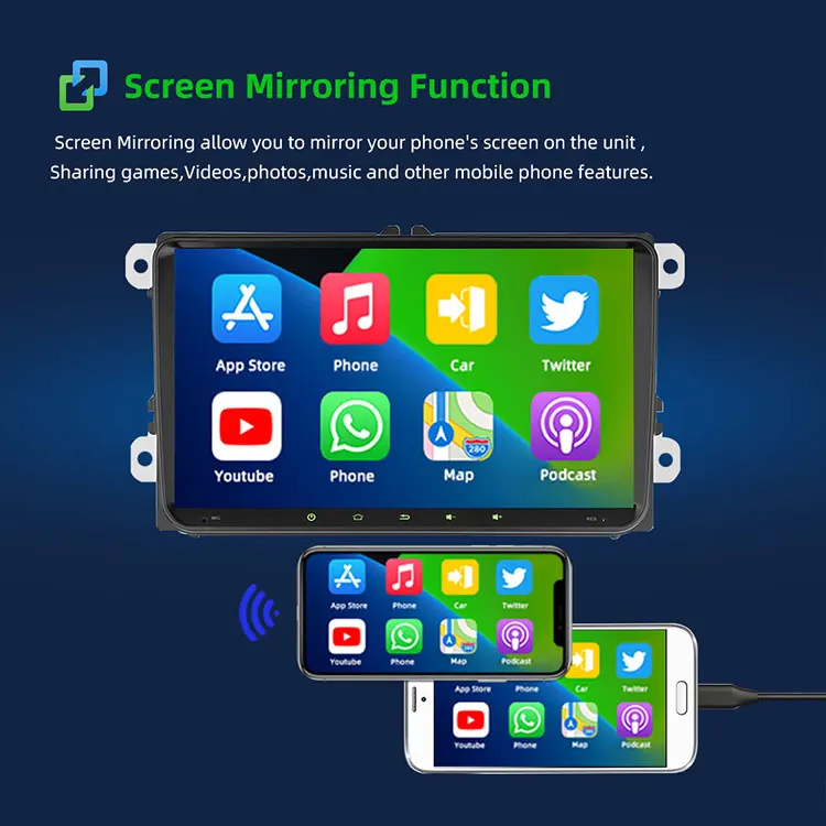 9inch Android 13 4+64G For VW Passt Golf Polo MK5/6 Caddy Amork wireless Carplay Car stereo Radio GPS WIFI BT