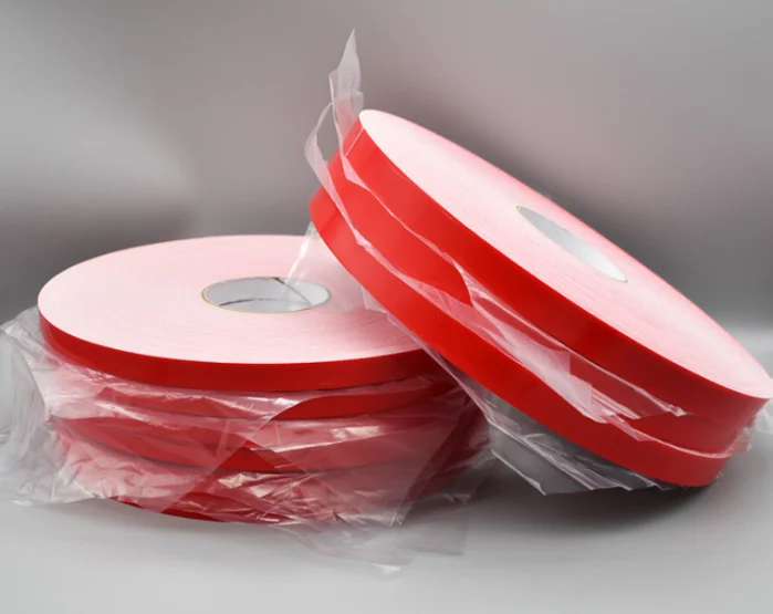 wholesale 1mm thickness double side PE foam tape white and red film self adhesive waterproof PE/EVA foam tape