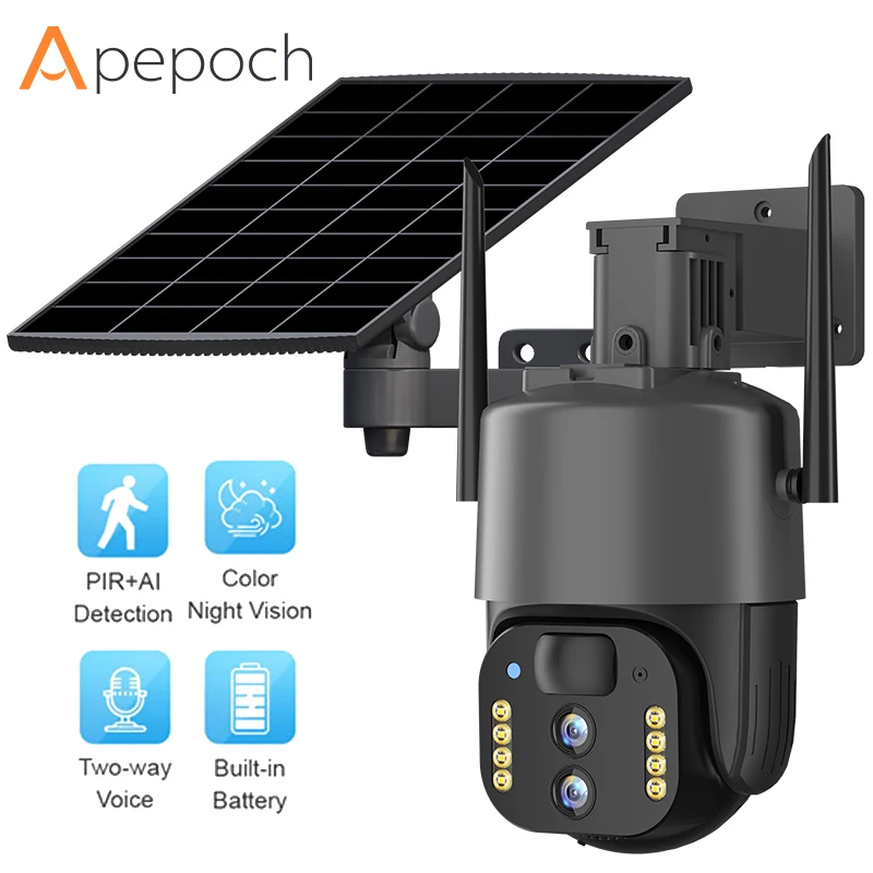 4G solar panel CCTV Camera for monitor and record connected by phone