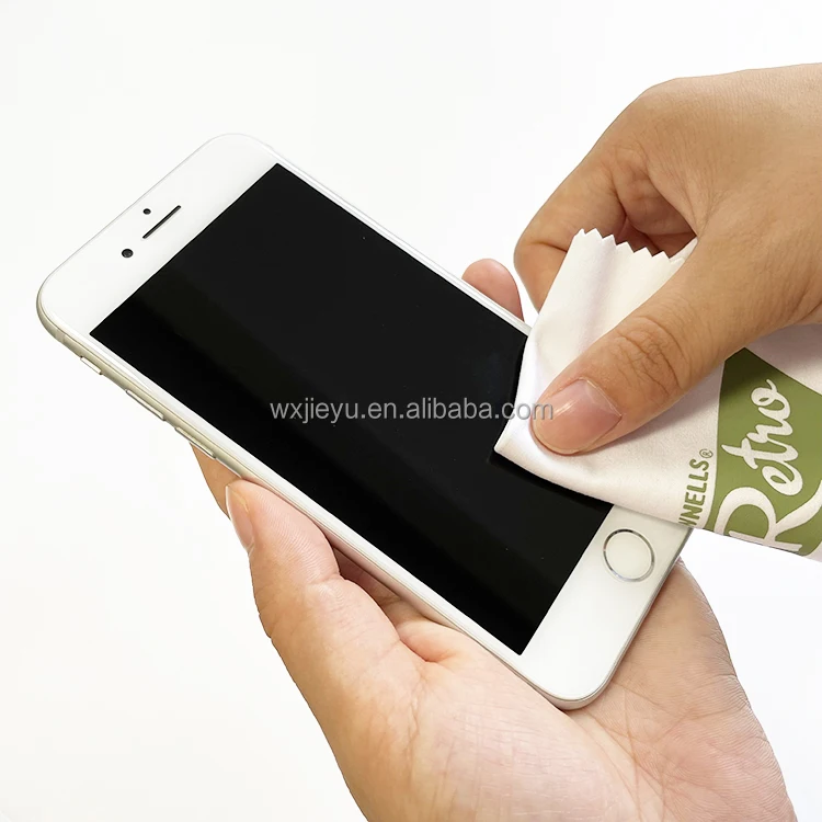 Custom print microfiber smart mobile phone screen cleaning cloth