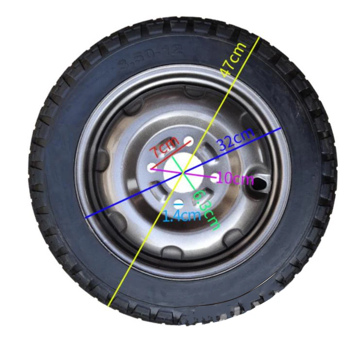 Rubber tire 300-8/400-8/400-12/450-12 electric tricycle solid tire with steel ring
