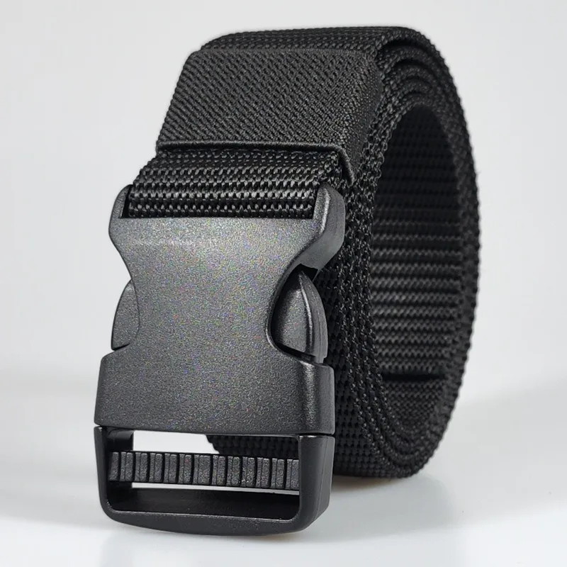 Custom High Quality 3.8CM Strap Automatic Buckle Nylon Belt Male Tactical Waist Belt Men Canvas Fabric Belts