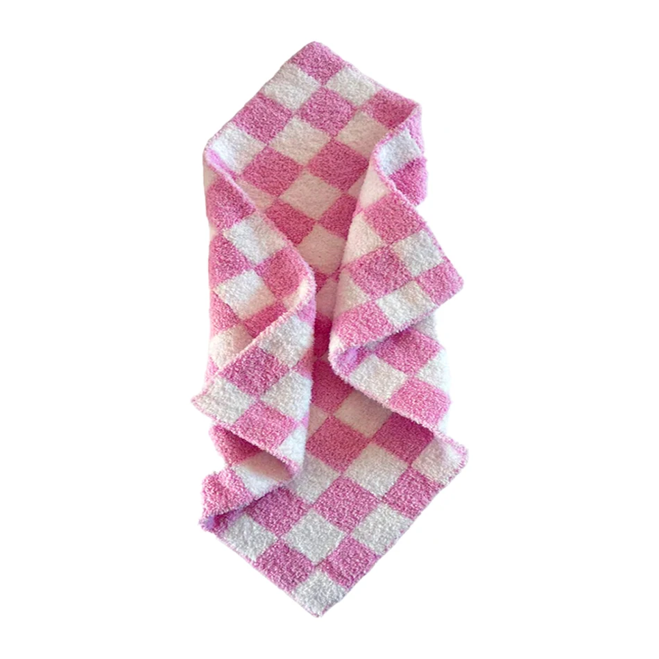 Custom  unisex baby loverly cozy  custom pattern checked newborn neutral infant baby Checkerboard Mini Blanket