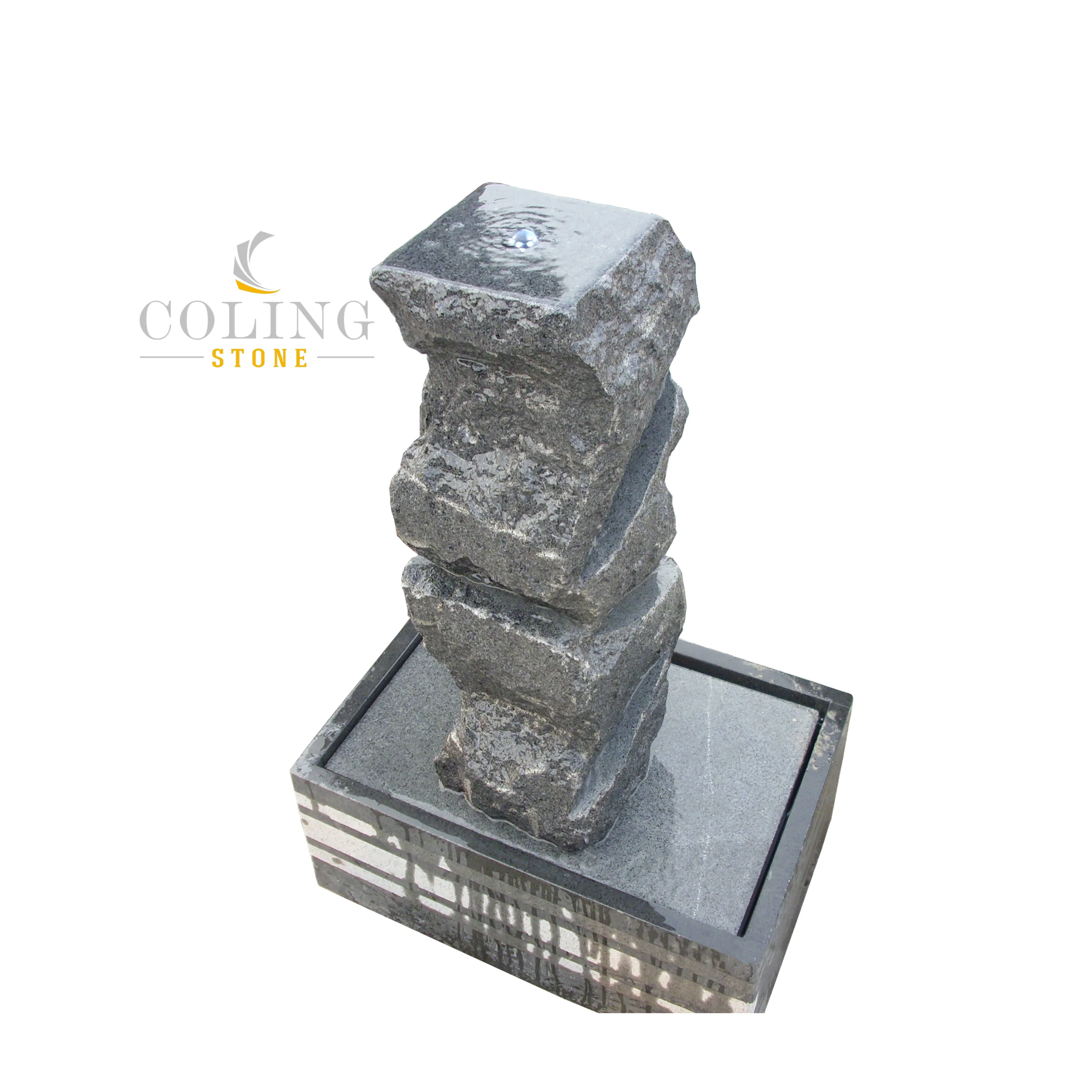 Granite Garden Water Fountain Cascading Wave Feature Stone waterfall fountain water features